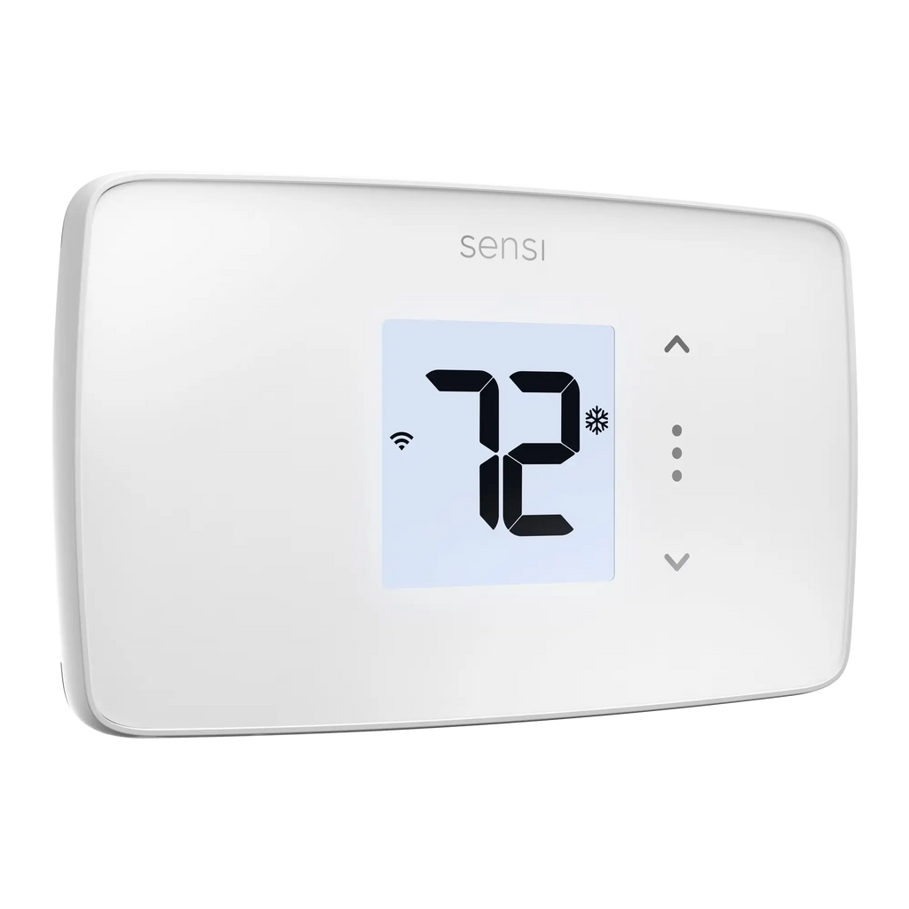 Sensi ST25W-Digital Thermostat in white-3 qtr view