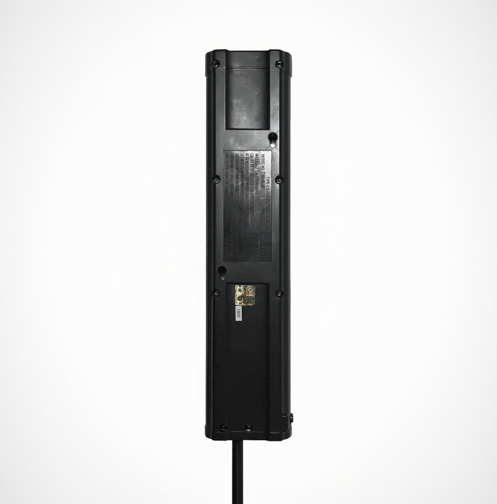 Bits Ltd—ECG-7MVR SmartStrip back view showing Certified UL number and mounting holes