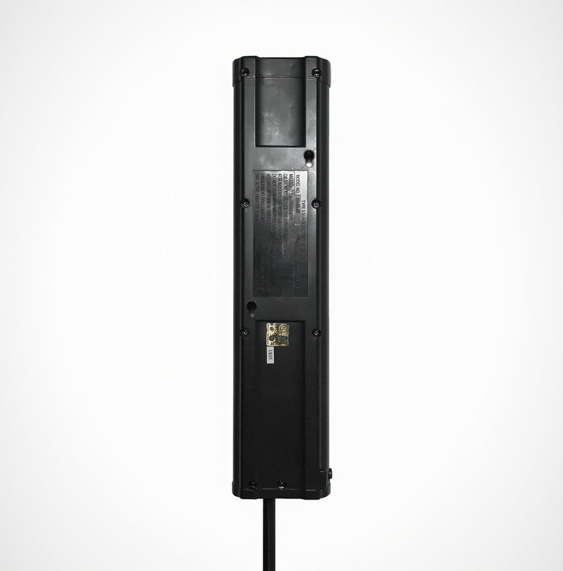 Bits Ltd—ECG-7MVR SmartStrip back view showing Certified UL number and mounting holes