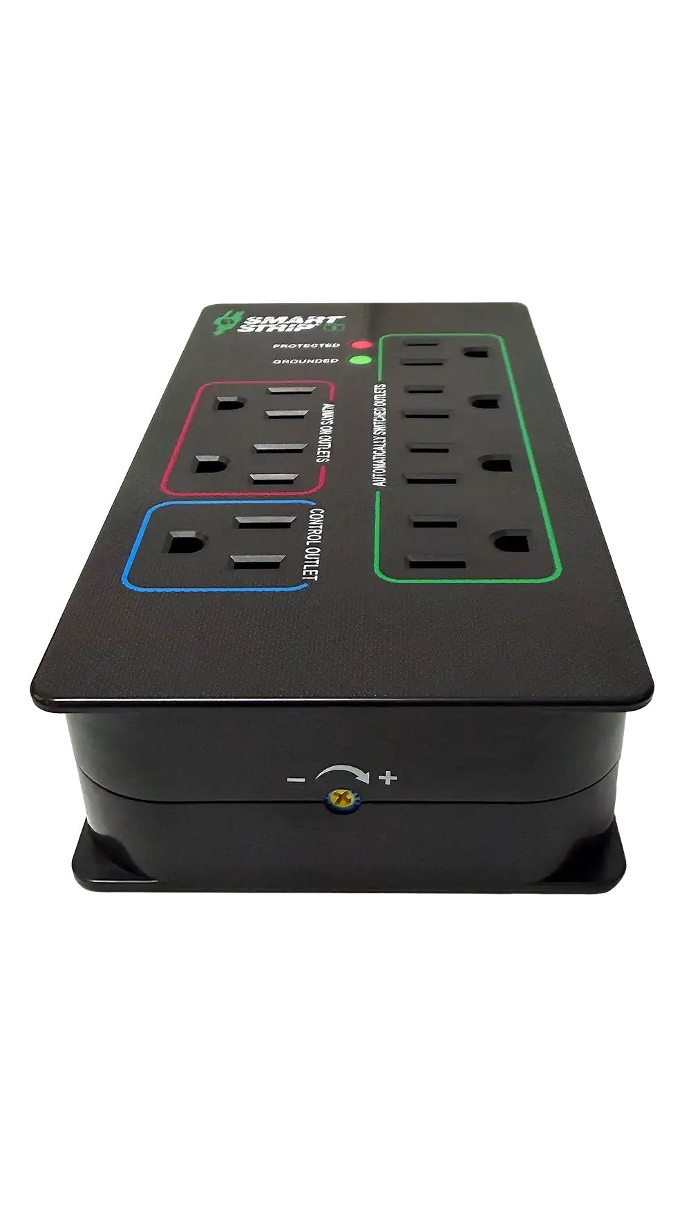 BITS Ltd KCG-7MVR  Tier 1 Advanced Smart Strip—3-quarter rear view showing the threshold adjustment screw