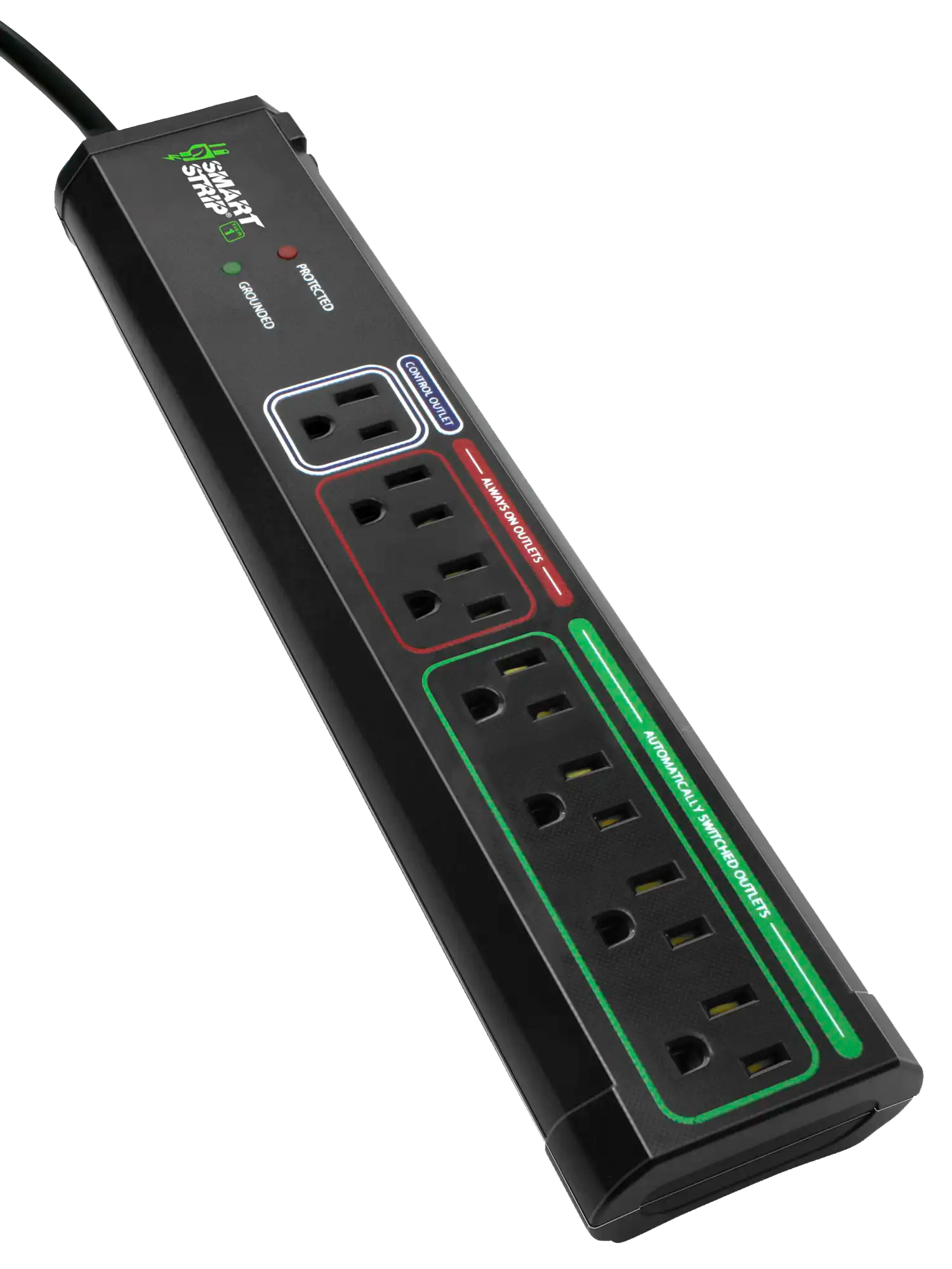 BITS Ltd Tier 1 Advanced Smart Strip ECG-7MVR with 1 Control outlet, 2 always-on outlets and 4 Automatically switched outlets