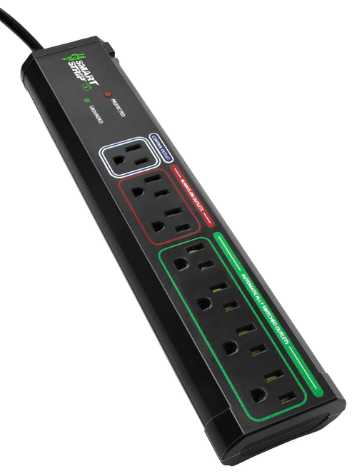 BITS Ltd Tier 1 Advanced Smart Strip ECG-7MVR with 1 Control outlet, 2 always-on outlets and 4 Automatically switched outlets